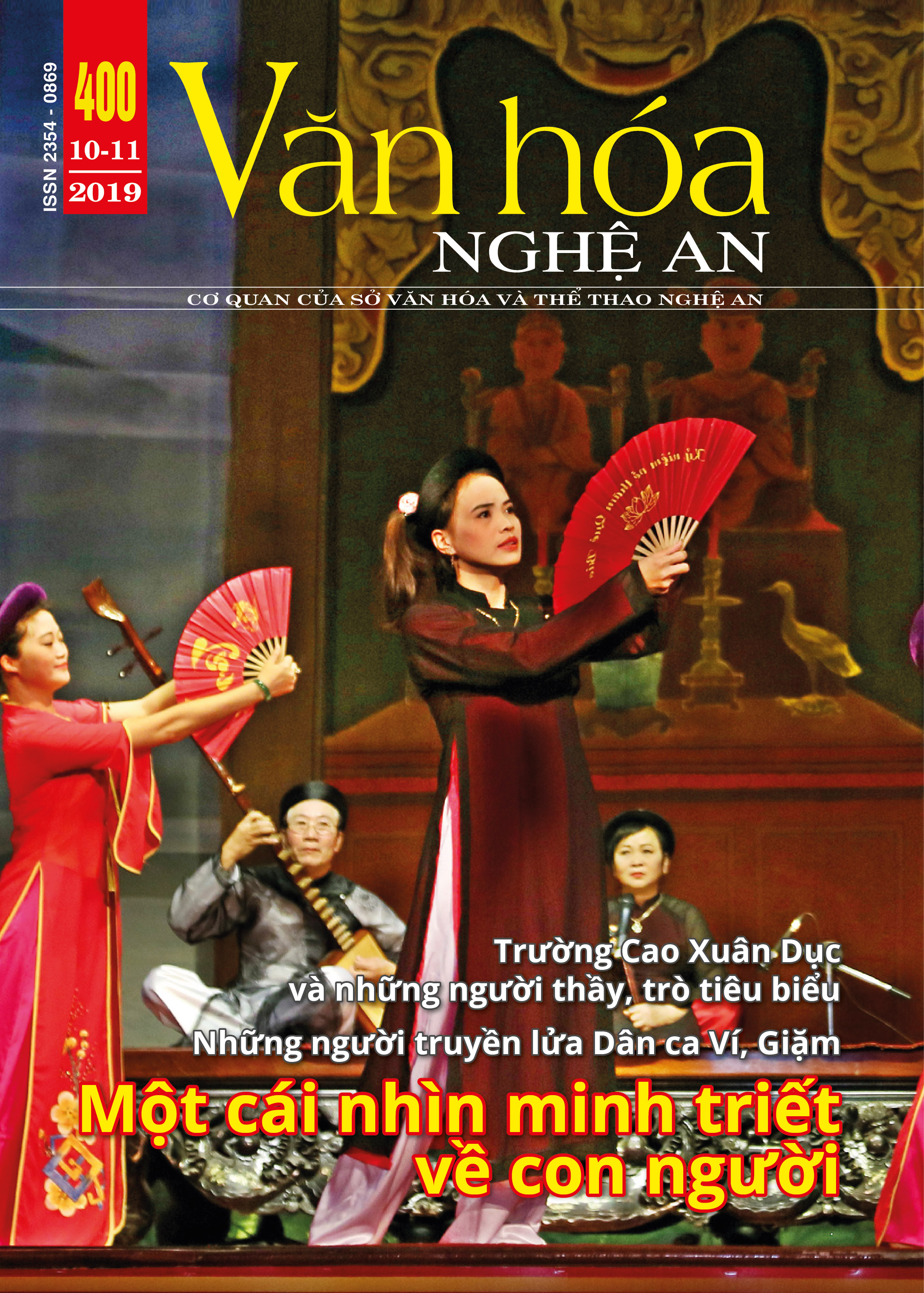 TẠP CHÍ VĂN HÓA NGHỆ AN   MỤC LỤC SỐ 400 NĂM 2019